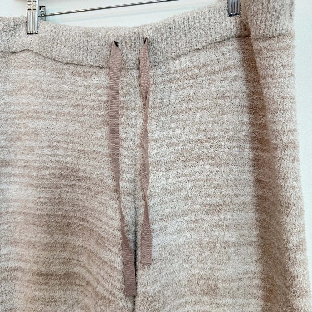 Softies Marshmallow Knit Lounge Set Size L Wide Leg 2 Piece Cozy Pants top